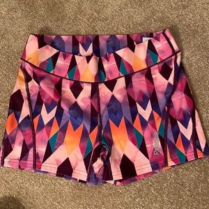 SMALL reebok spandex athletic shorts
